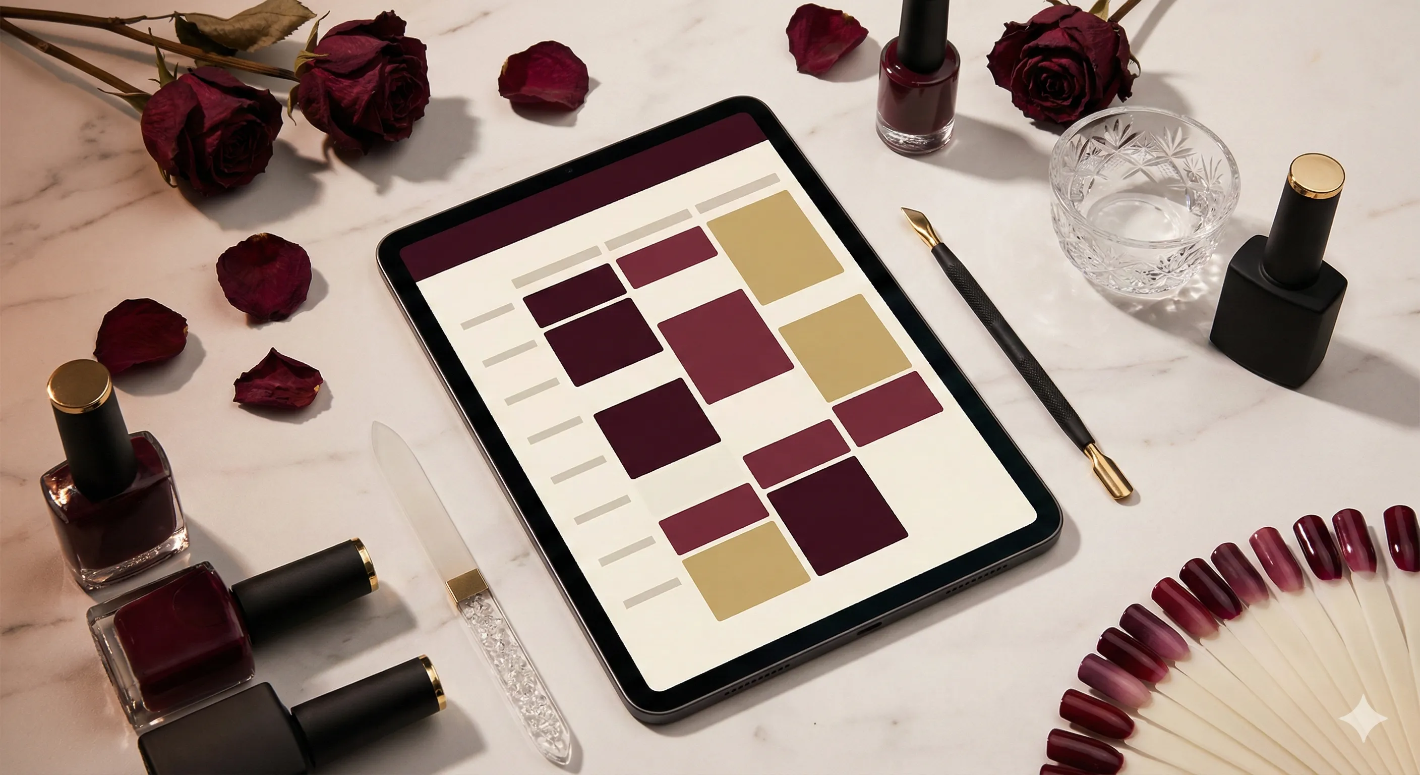 Бордовый маникюр 2026: модные оттенки, которые сведут клиентов с ума